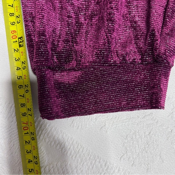 Michael Kors Women's Size 2X Purple Drawstring Jogger Pants Metallic Party Cool - Picture 11 of 13